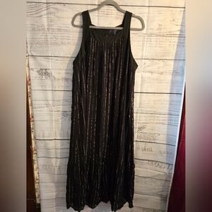 NWT Rachel Roy black & gold long Maxi dress womans plus size 2X